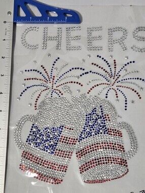 Patriotic Cheers Transfer On Your Favorite Color Tee
